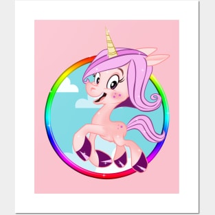 Suzi the happy unicorn Posters and Art